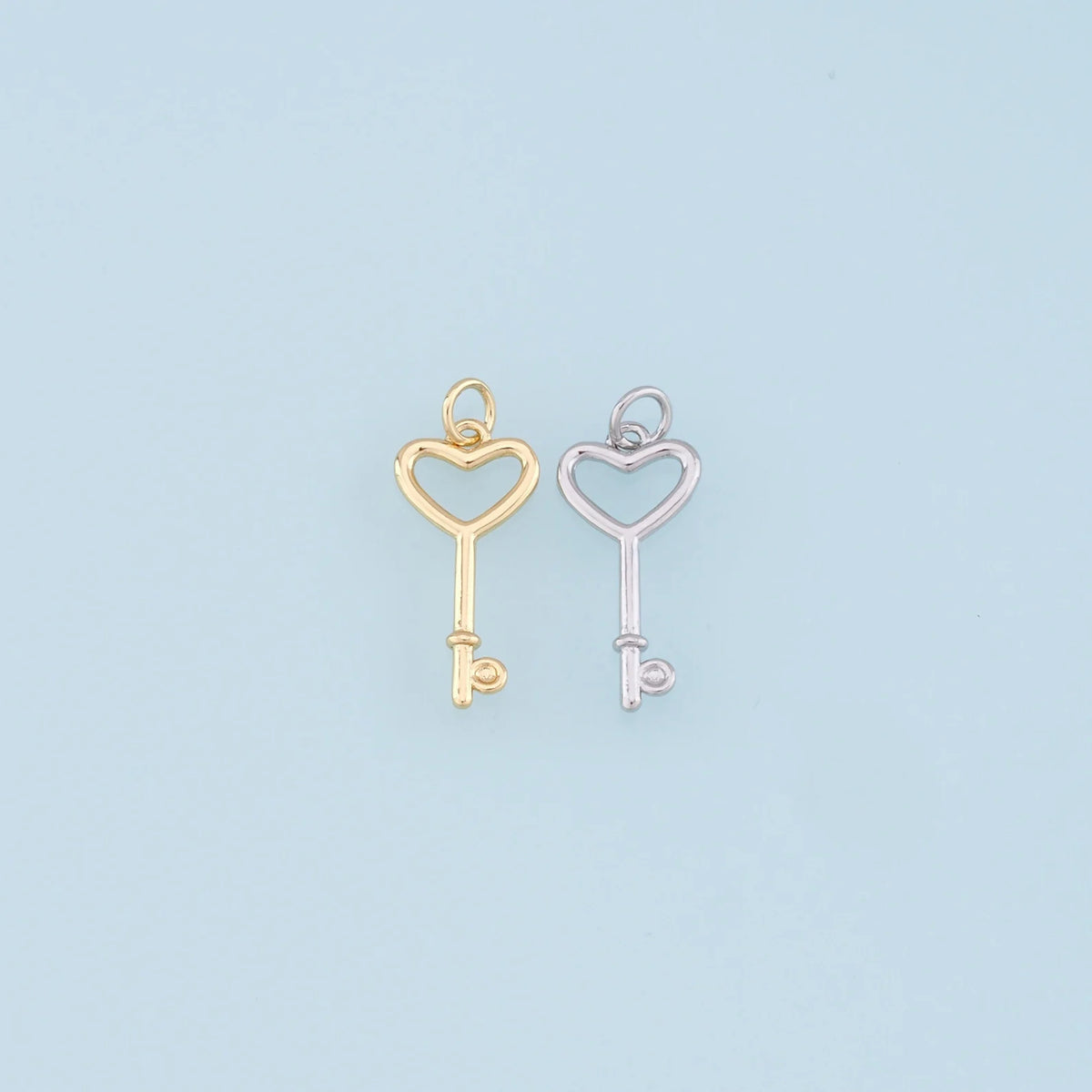 Heart Key Charm