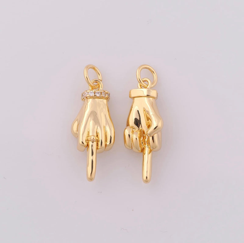 Middle Finger Charm