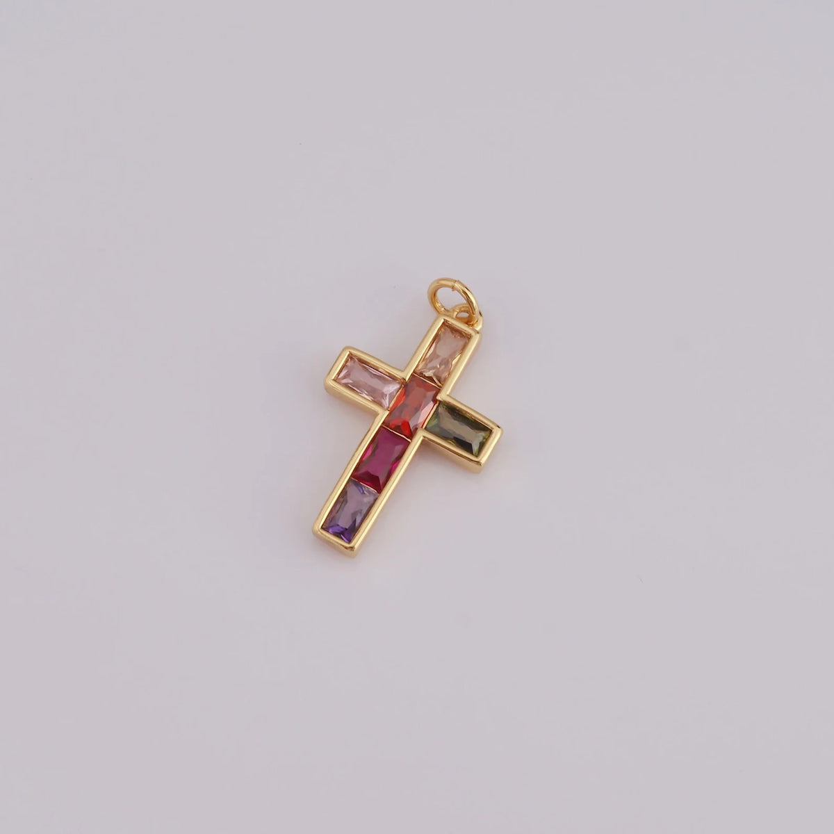 Jeweled Cross Charm