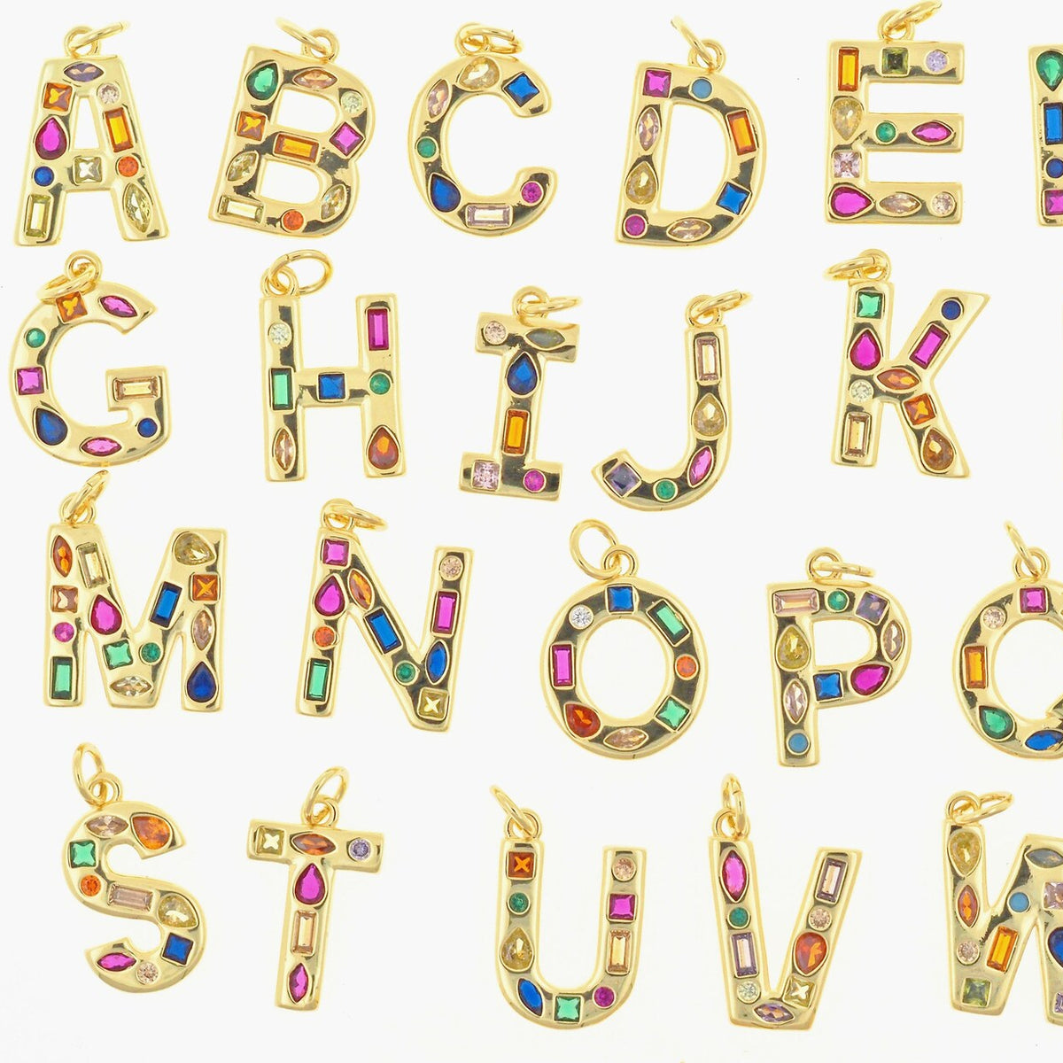 Jewel Letter Charm