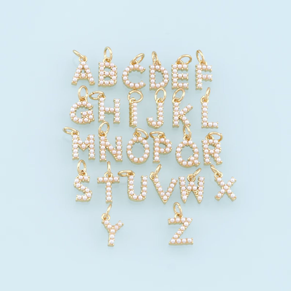 Pearl Letter Charm