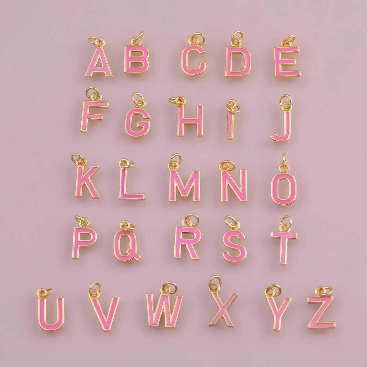 Pink Letter Charm
