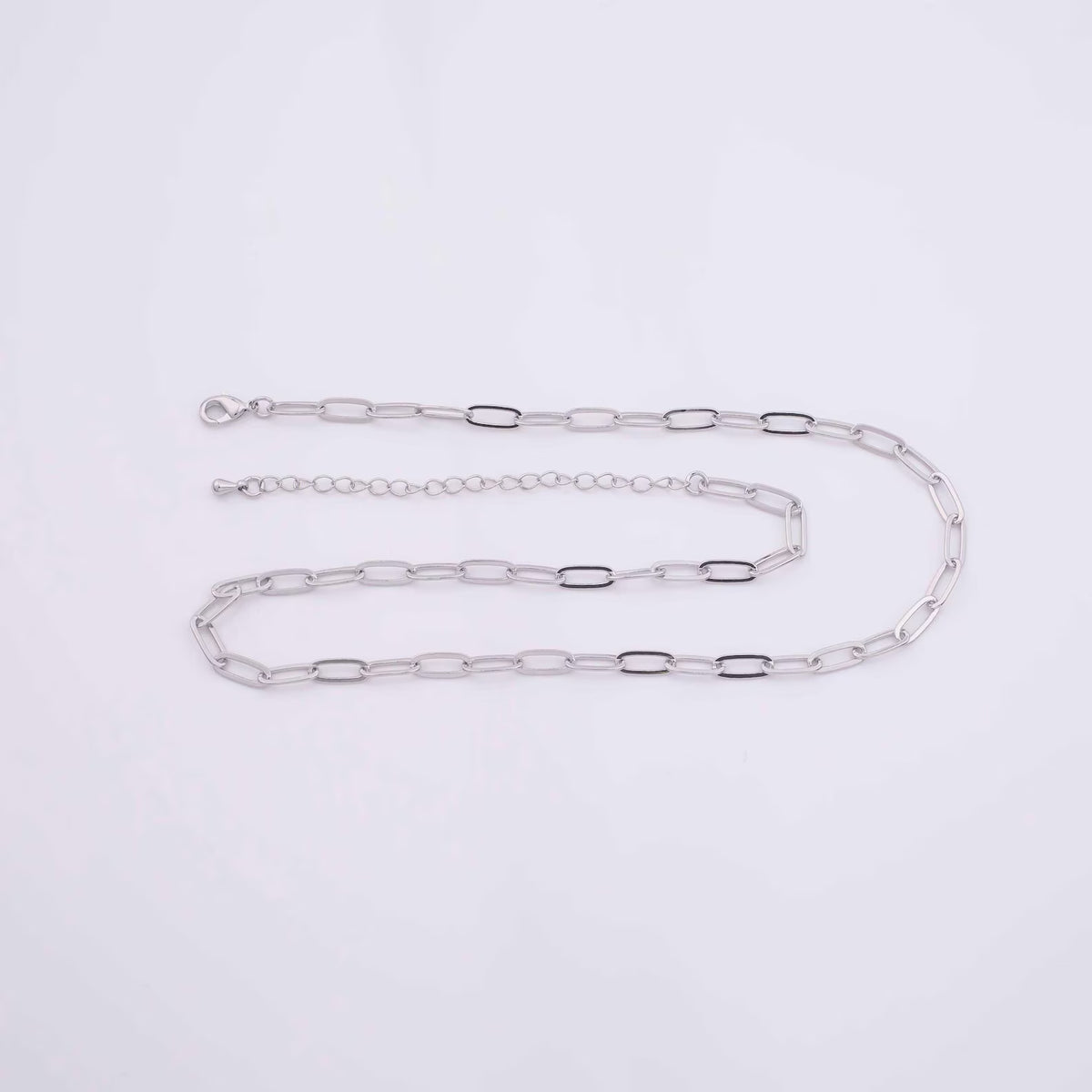 Silver Filled Thin Paperclip Necklace