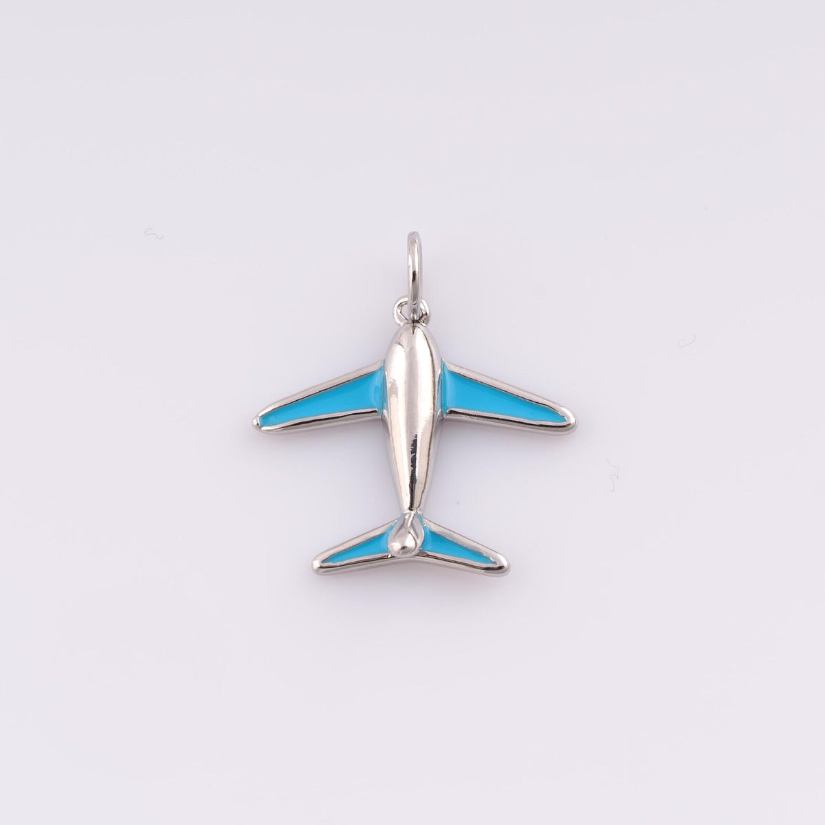 Silver Airplane Charm