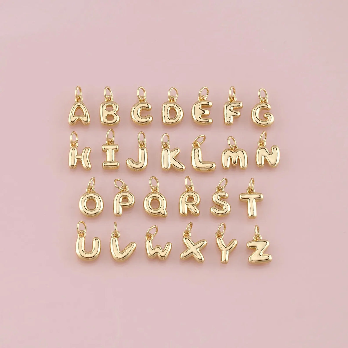 Small Bubble Letter Charm